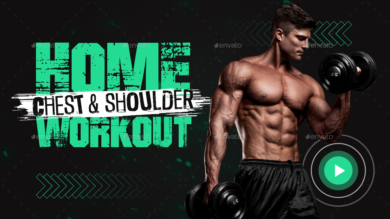 FitnessGYM YouTube Video Thumbnail,  Elements GraphicRiver